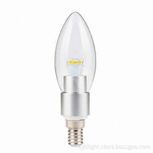 Dimmable C37 LED Candle Bulb, E14-470lm, 5W with 2,700-6,500K Color Temperature